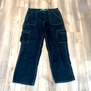 Green stitch unisex cargo pant